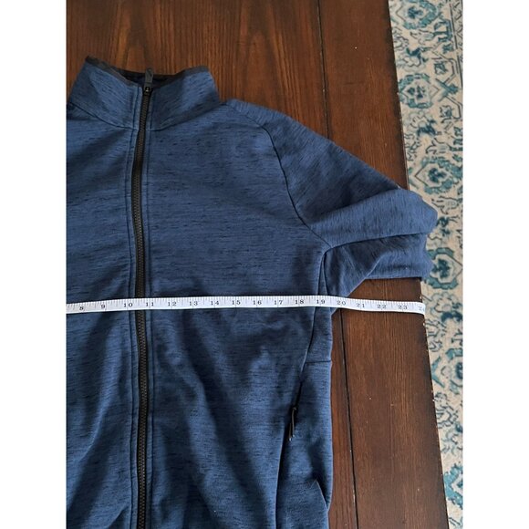 Hill City Full Zip Athletic Jacket Heather Dark Blue Mens Medium Athletic Active - Picture 8 of 8